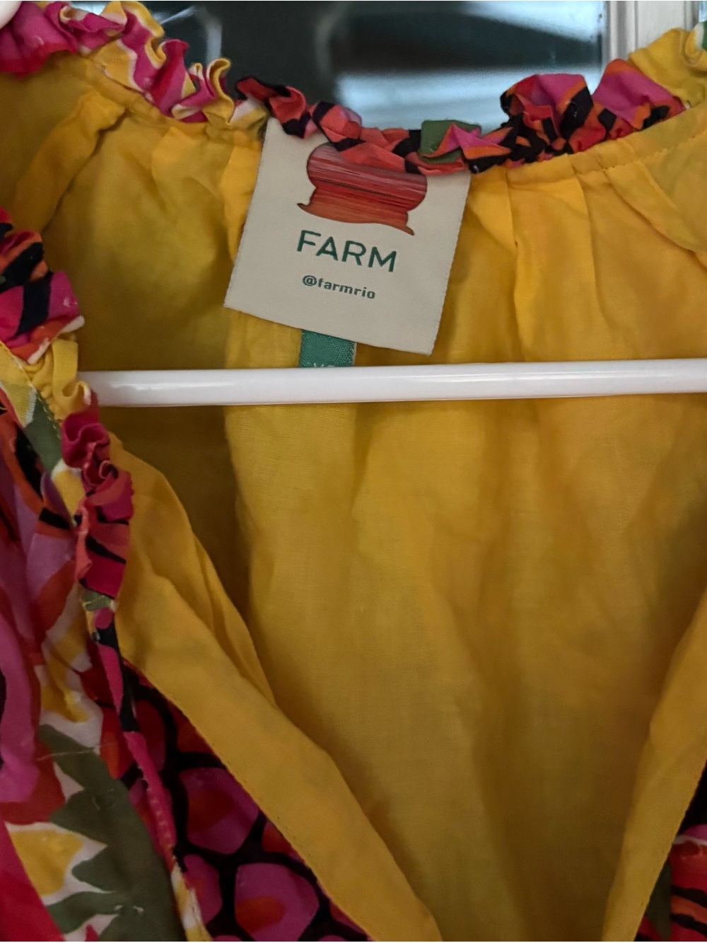 Farm Rio Dream Fruit Ruffled Mini Dress. Extra Small - Picture 12 of 12